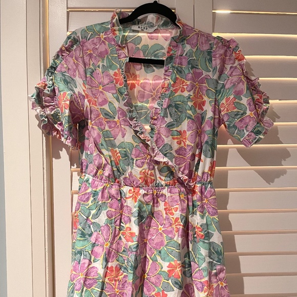 Simons Floral Ruffle Aline Mini Dress size EU 38 - Picture 1 of 3